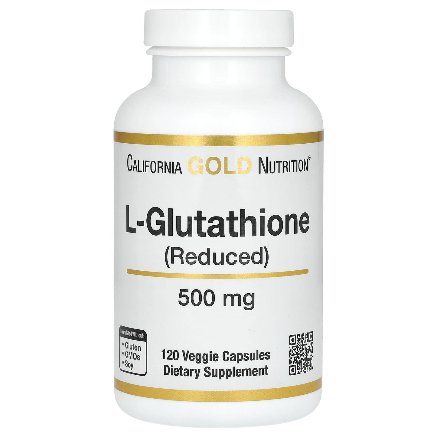 California Gold Nutrition-L-Glutathione (Reduced)-500 mg-120 Veggie Capsules