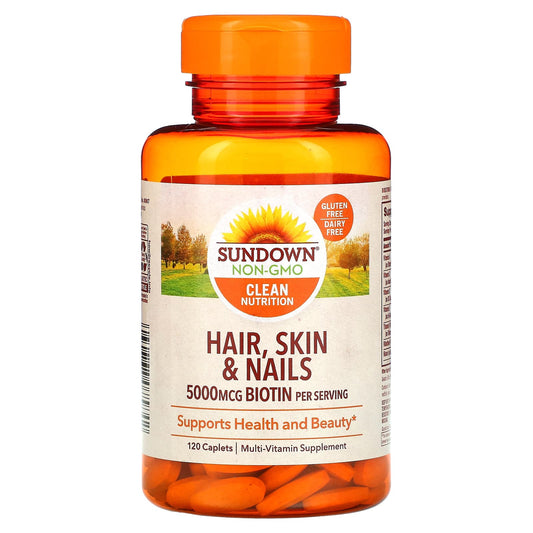 Sundown Naturals-Hair-Skin & Nails-120 Caplets