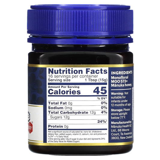 Manuka Health, Raw Manuka Honey, MGO 573+, 8.8 oz (250 g)