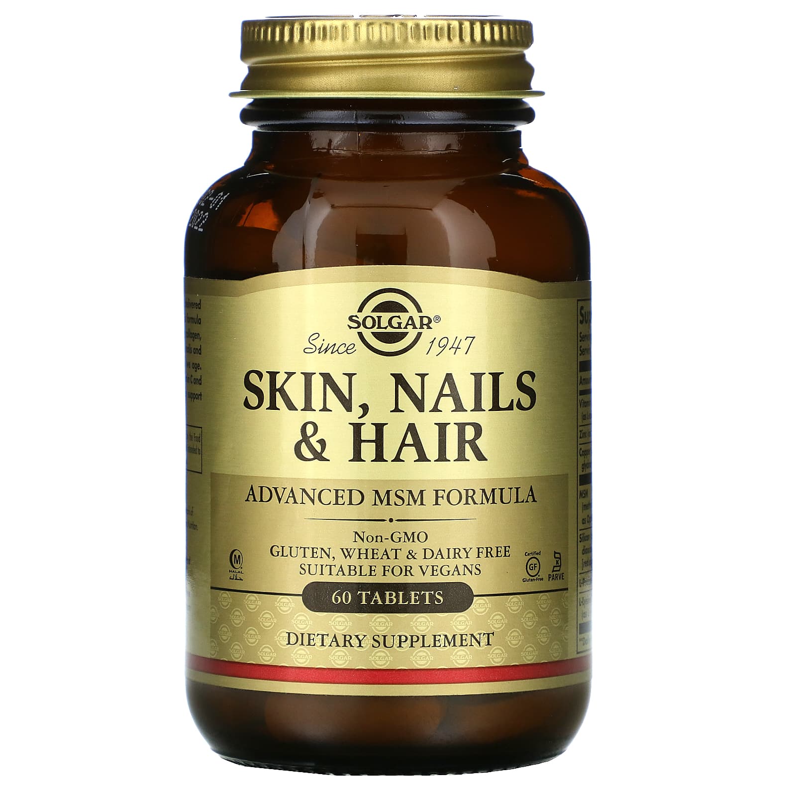 Solgar-Skin-Nails & Hair-Advanced MSM Formula-60 Tablets