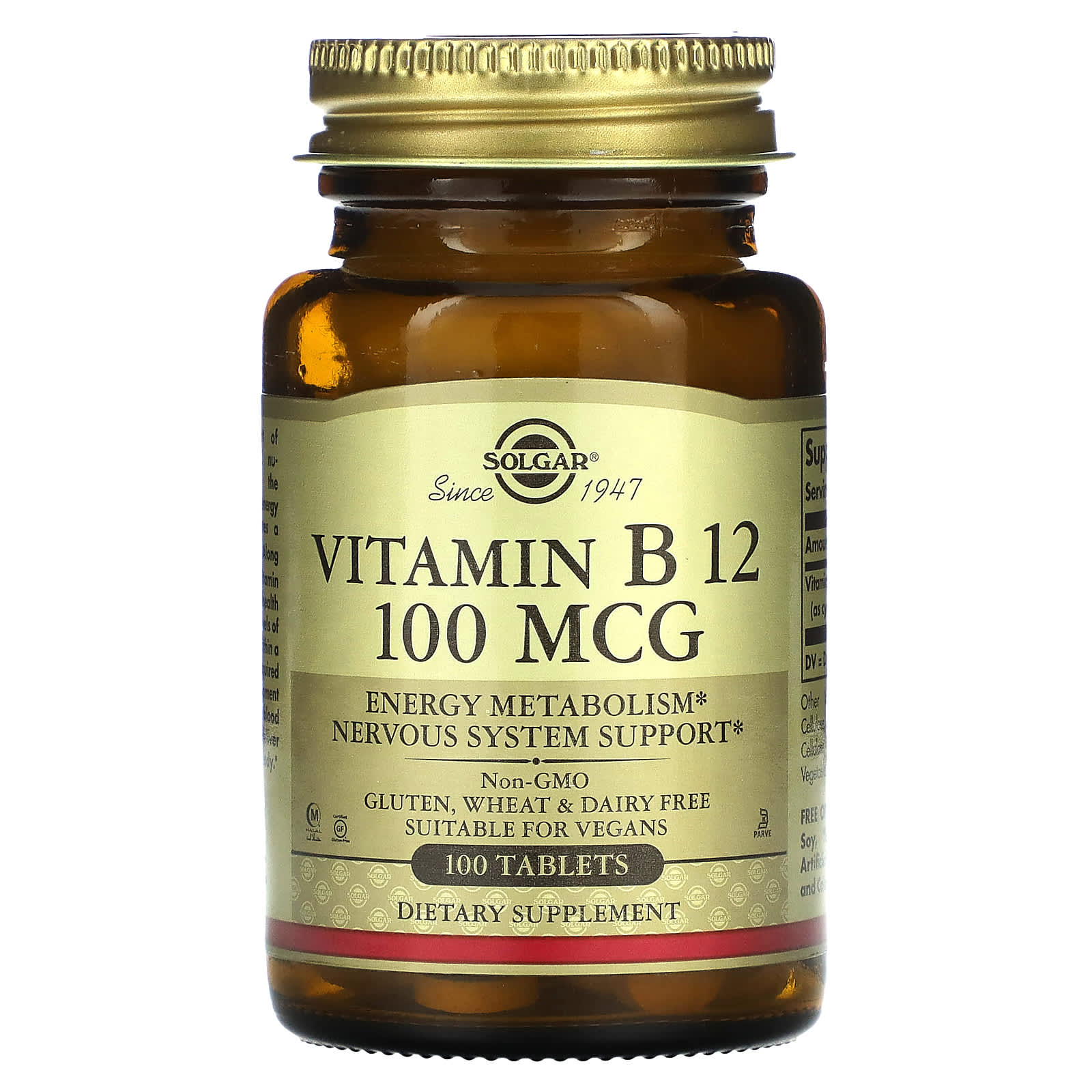 Solgar-Vitamin B12-100 mcg-100 Tablets