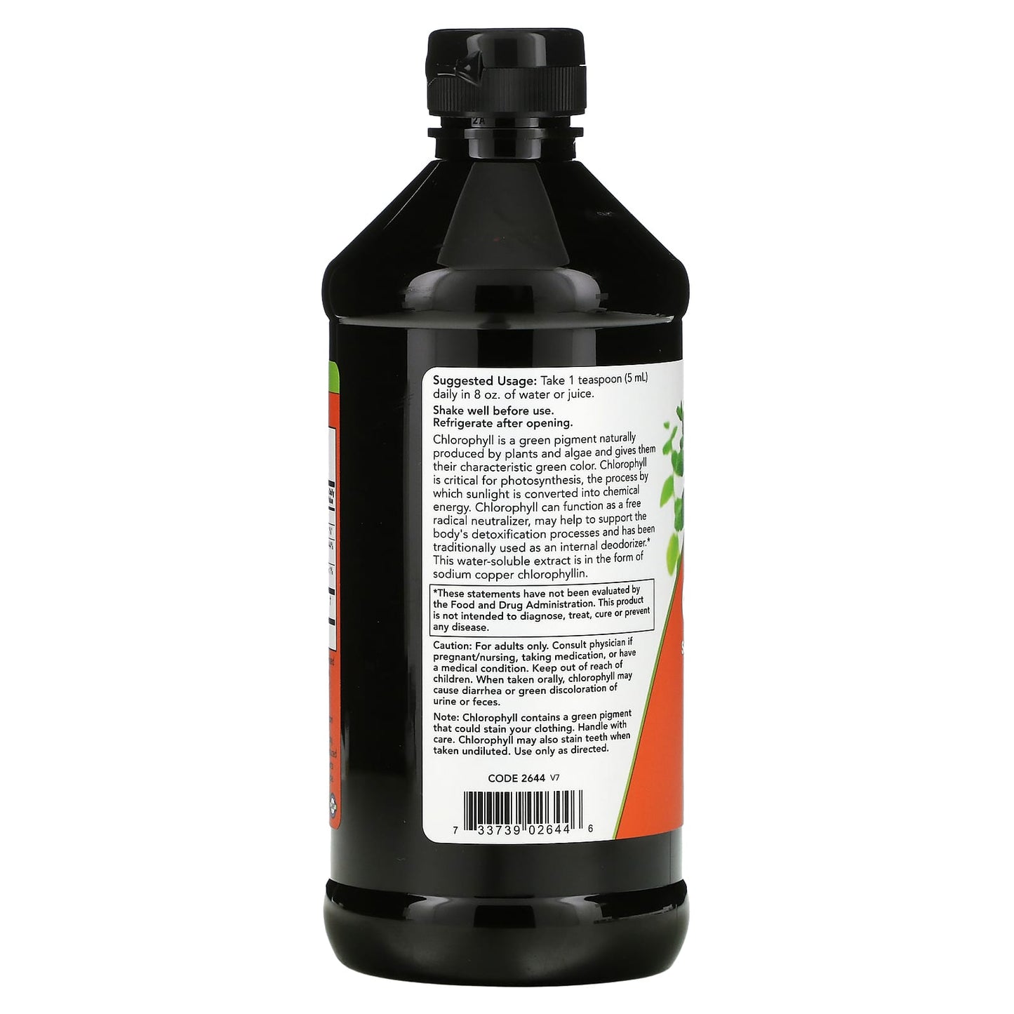 NOW Foods, Liquid Chlorophyll, Natural Mint , 16 fl oz (473 ml)