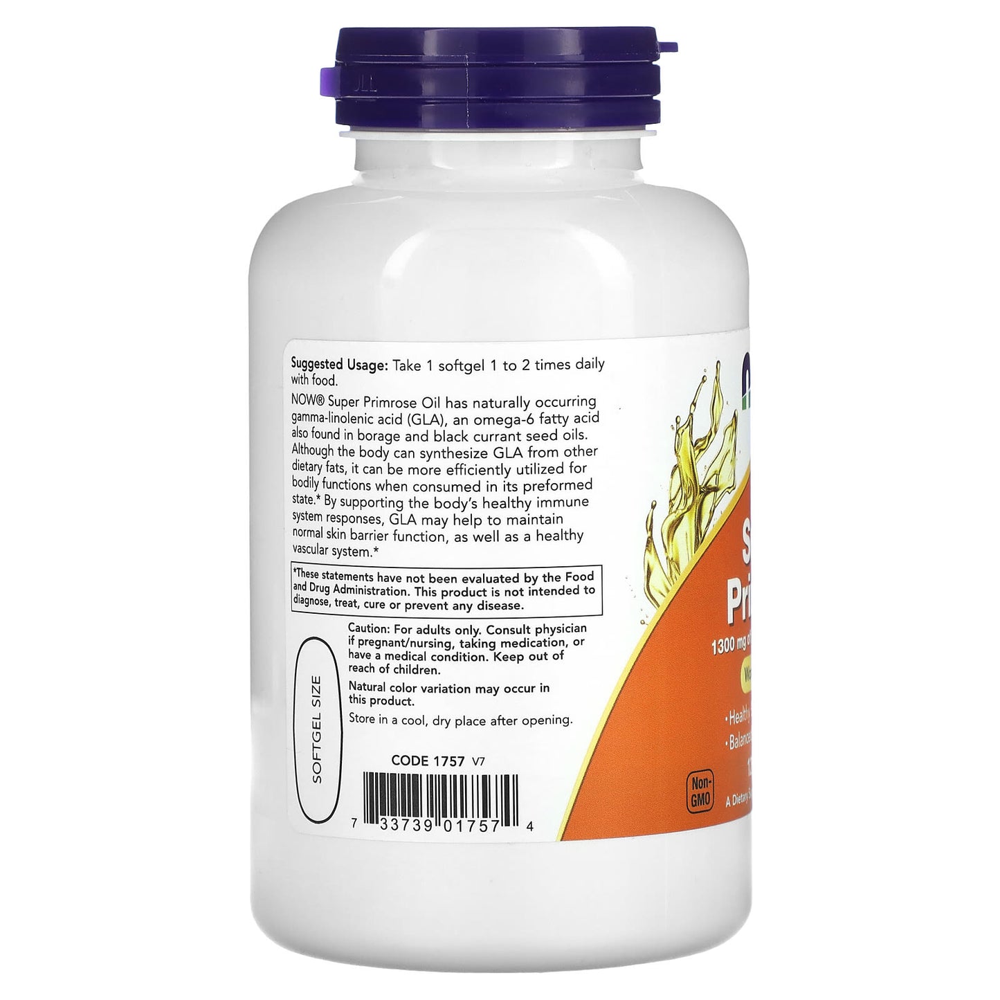 NOW Foods, Super Primrose, 1,300 mg, 120 Softgels