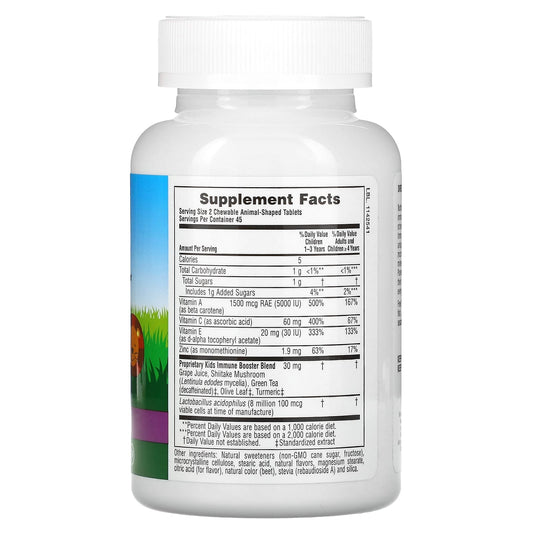 NaturesPlus, Animal Parade, Kids Immune Booster,  Tropical Berry, 90 Animal-Shaped Tablets