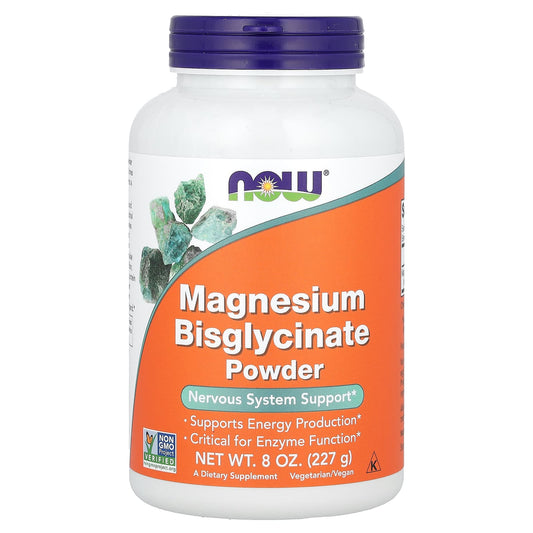 NOW Foods-Magnesium Bisglycinate Powder-8 oz (227 g)