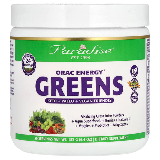 Paradise Herbs-ORAC Energy Greens-6.4 oz (182 g)
