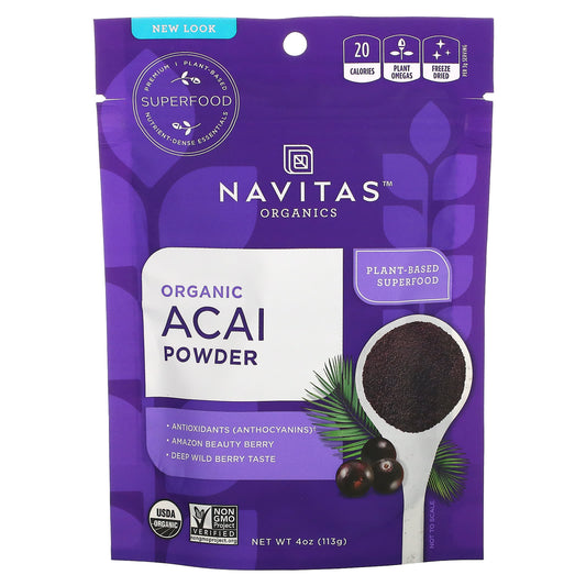 Navitas Organics-Organic Acai Powder-4 oz (113 g)