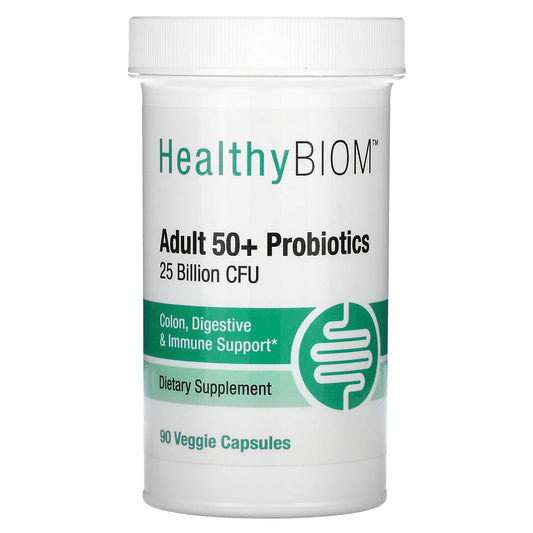 HealthyBiom-Adult 50+ Probiotics-25 Billion CFU-90 Veggie Capsules