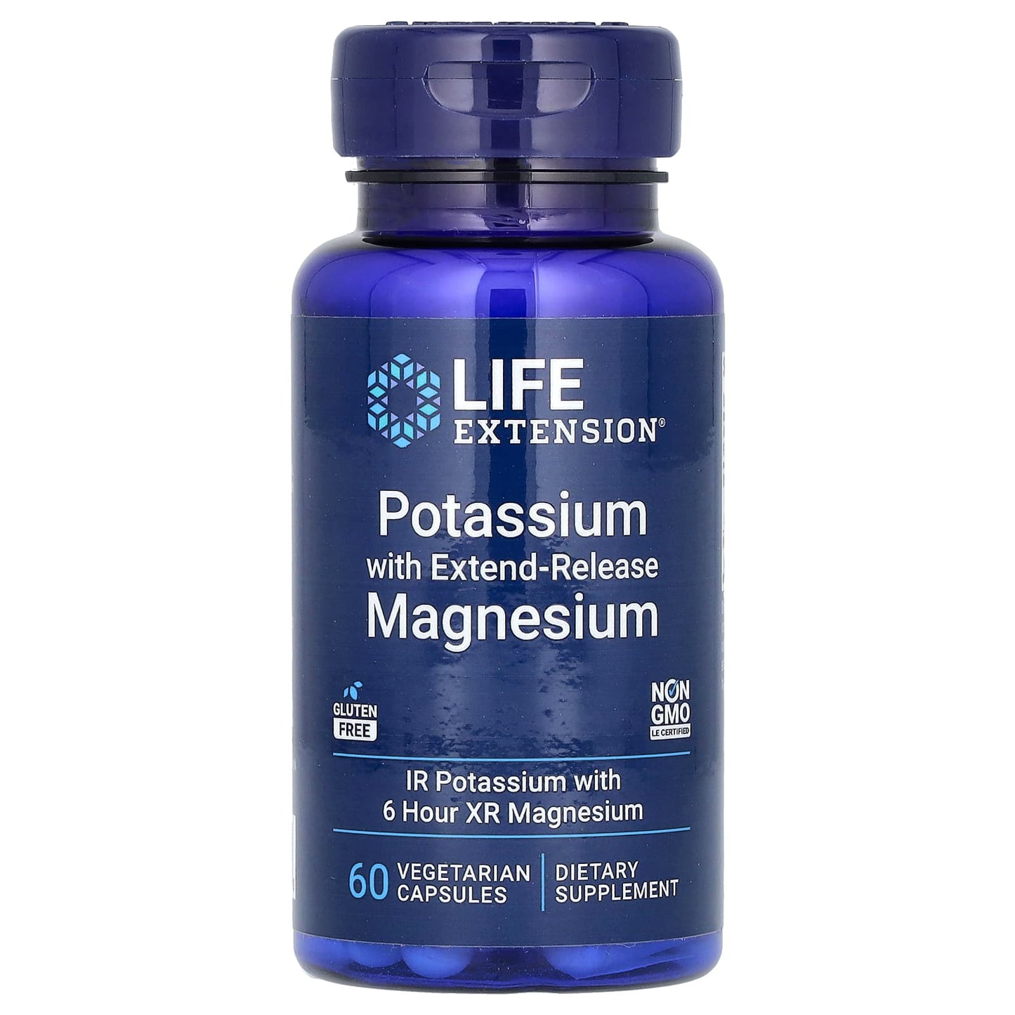 Life Extension-Potassium with Extend-Release Magnesium-60 Vegetarian Capsules
