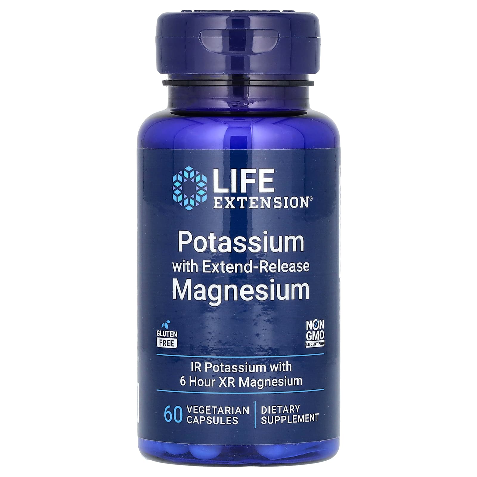 Life Extension-Potassium with Extend-Release Magnesium-60 Vegetarian Capsules