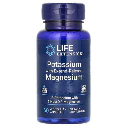 Life Extension-Potassium with Extend-Release Magnesium-60 Vegetarian Capsules
