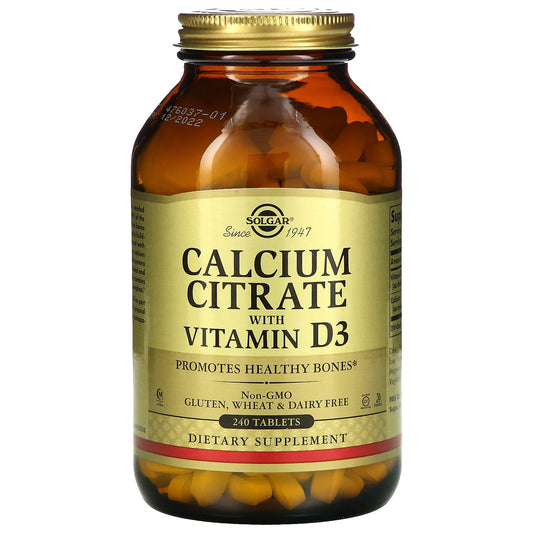 Solgar-Calcium Citrate with Vitamin D3-240 Tablets