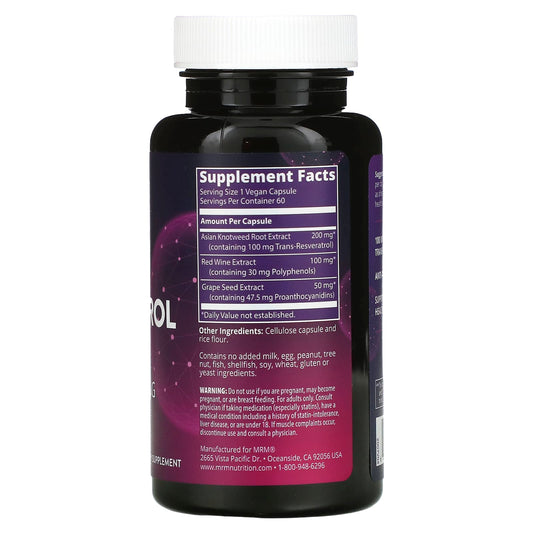 MRM Nutrition, Resveratrol, 60 Vegan Capsules