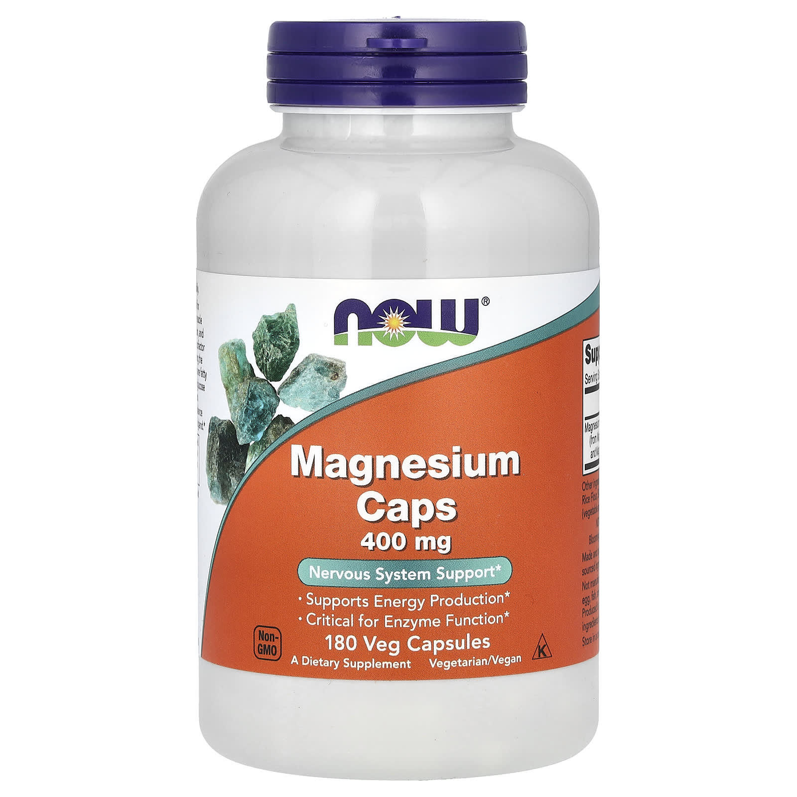 NOW Foods-Magnesium Caps-400 mg-180 Veg Capsules