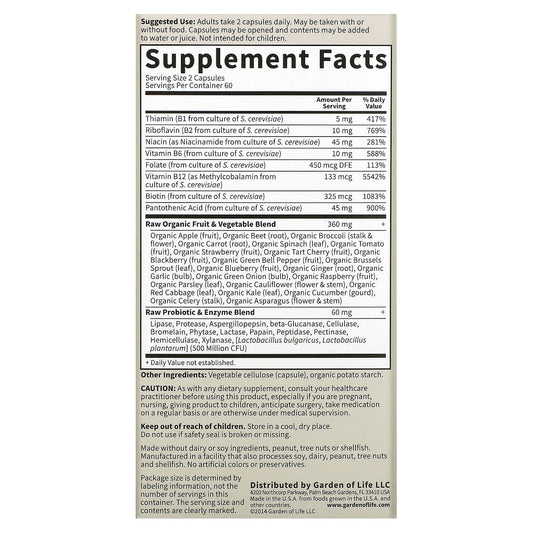 Garden of Life, Vitamin Code, RAW B-Complex, 120 Vegan Capsules
