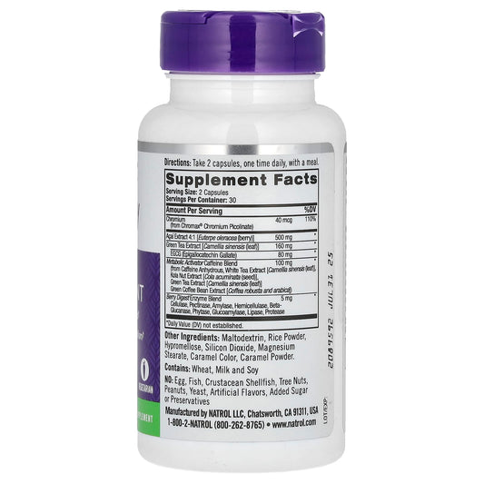 Natrol, Acai Berry Diet, 60 Veggie Capsules