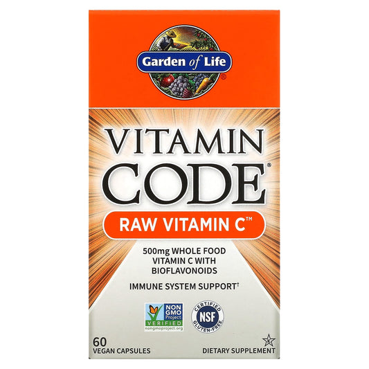 Garden of Life-Vitamin Code-RAW Vitamin C-60 Vegan Capsules