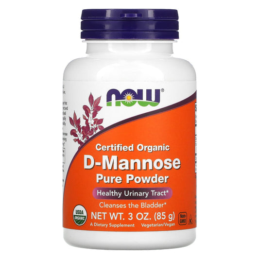 NOW Foods-Certified Organic D-Mannose Pure Powder-3 oz (85 g)