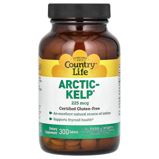 Country Life-Arctic-Kelp-225 mcg-300 Tablets