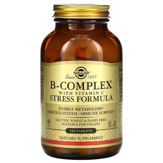 Solgar-B-Complex with Vitamin C Stress Formula-250 Tablets