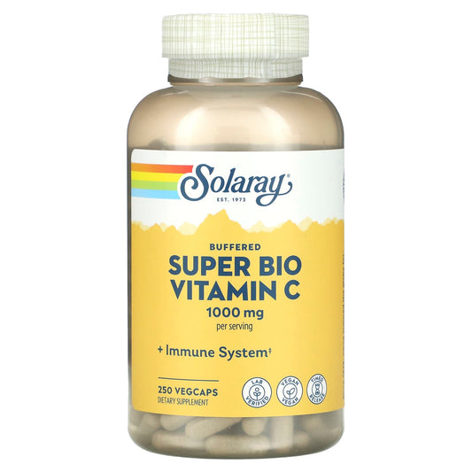 Solaray-Buffered Super Bio Vitamin C-1,000 mg-250 VegCaps (500 mg per Capsule)
