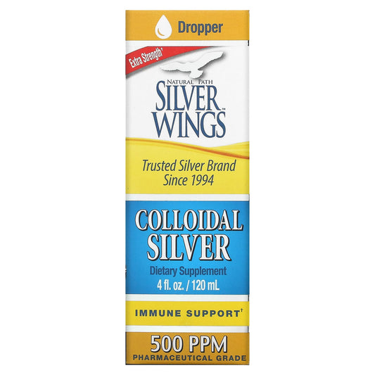 Natural Path Silver Wings-Colloidal Silver-Extra Strength-500 PPM-4 fl oz (120 ml)