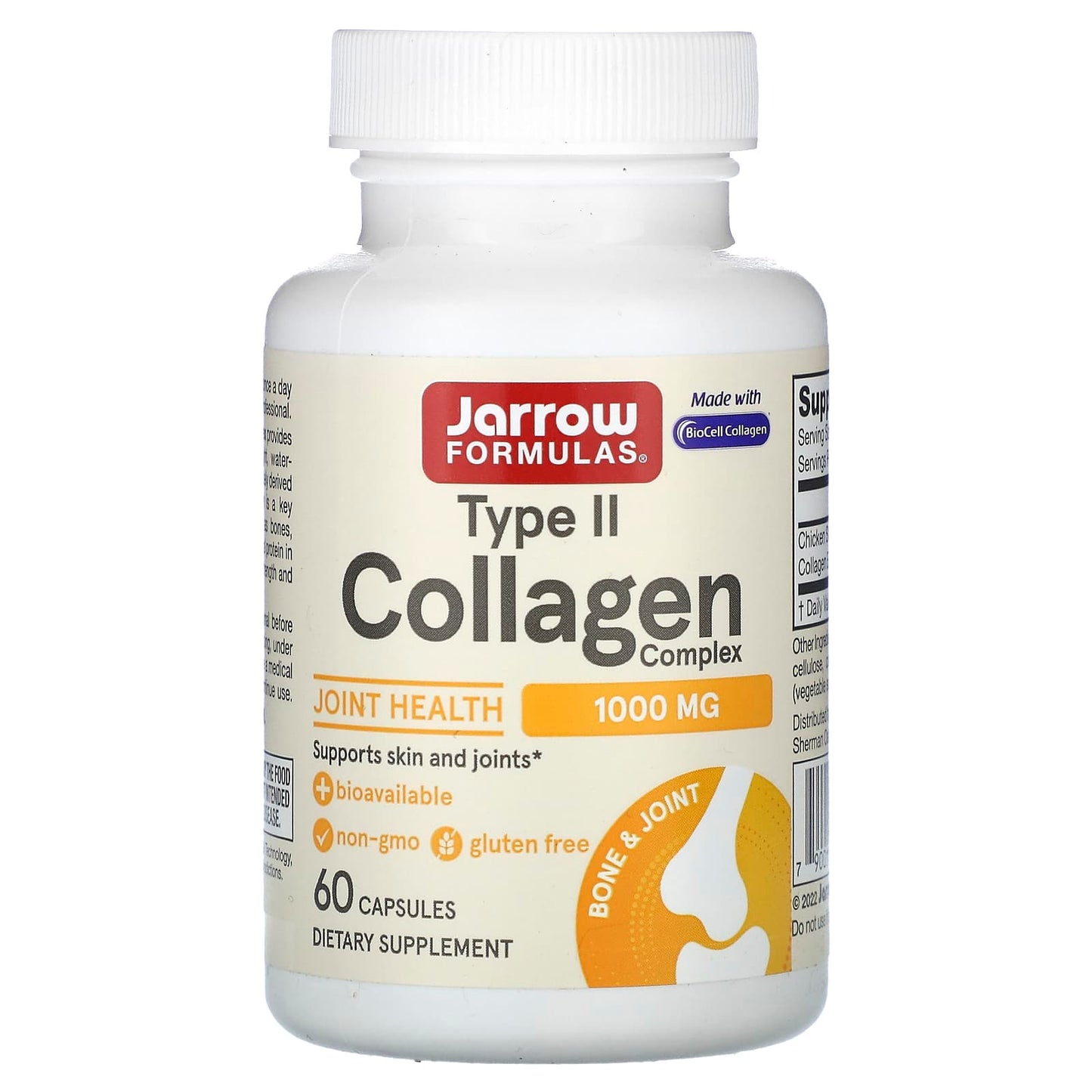 Jarrow Formulas-Type II Collagen Complex-1,000 mg -60 Capsules (500 mg per Capsule)