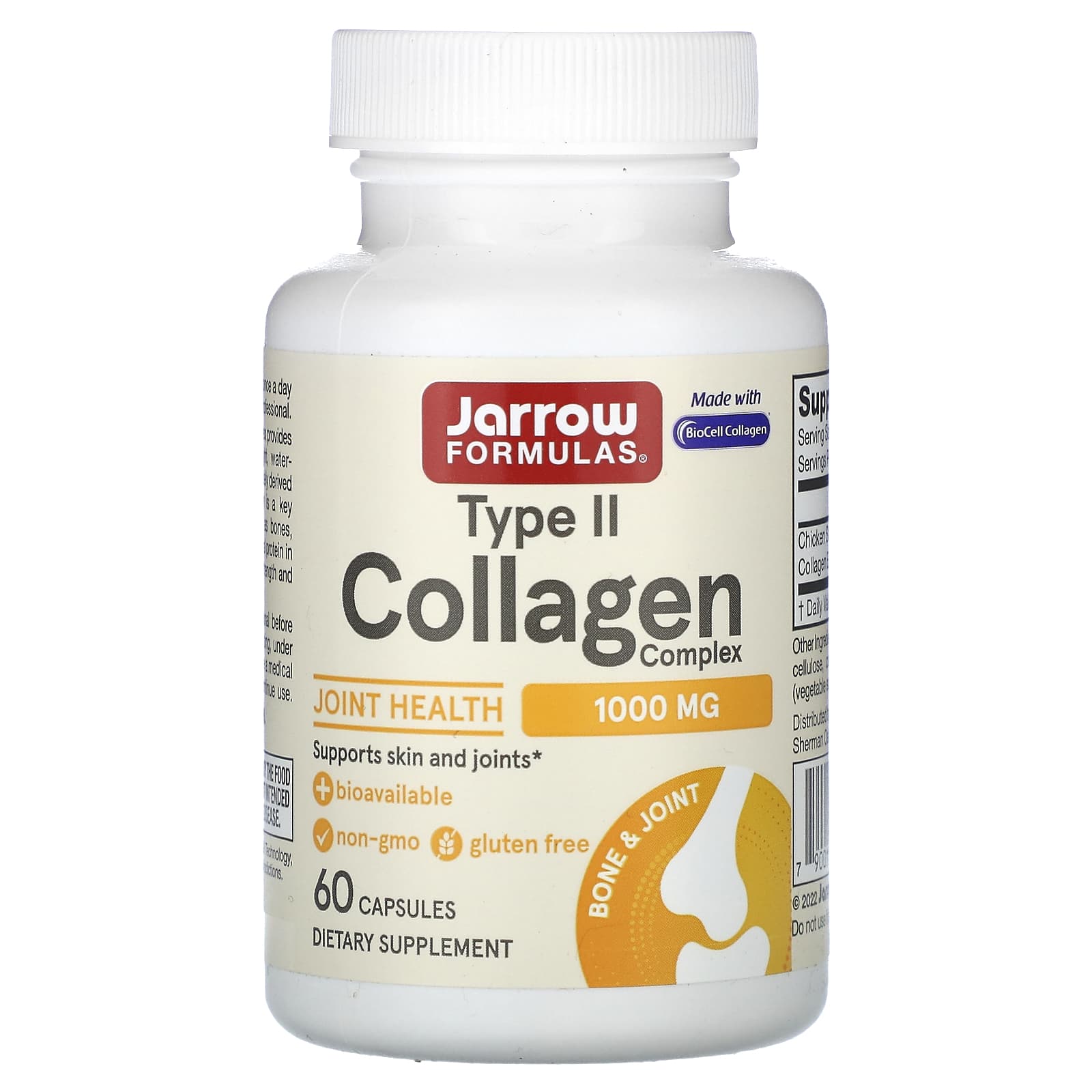 Jarrow Formulas-Type II Collagen Complex-1,000 mg -60 Capsules (500 mg per Capsule)