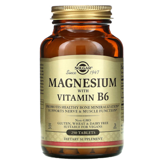 Solgar-Magnesium with Vitamin B6-250 Tablets