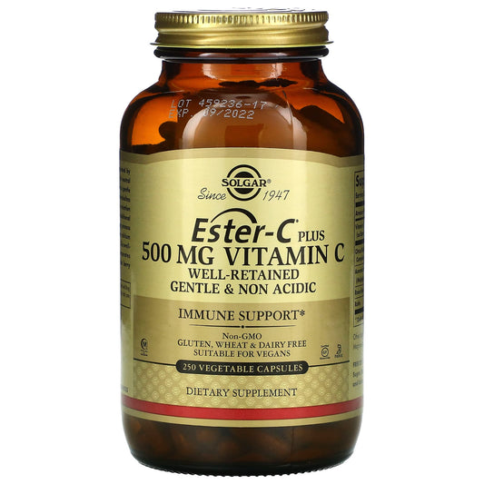 Solgar-Ester-C Plus-Vitamin C-500 mg-250 Vegetable Capsules