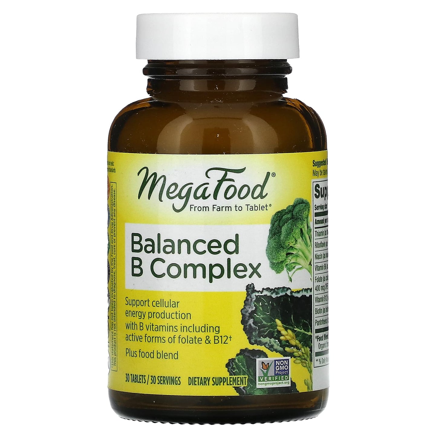 MegaFood-Balanced B Complex-30 Tablets
