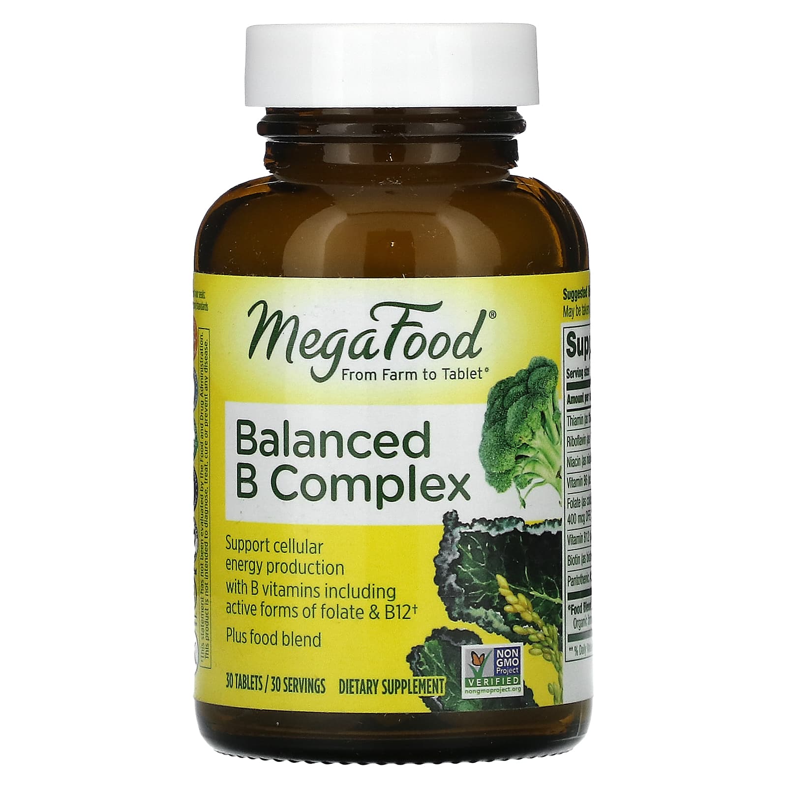 MegaFood-Balanced B Complex-30 Tablets