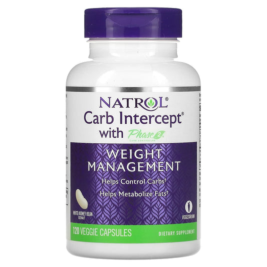 Natrol-Carb Intercept with Phase 2 Carb Controller-120 Veggie Capsules