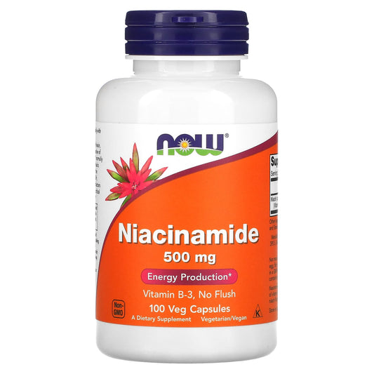 NOW Foods-Niacinamide-500 mg-100 Veg Capsules