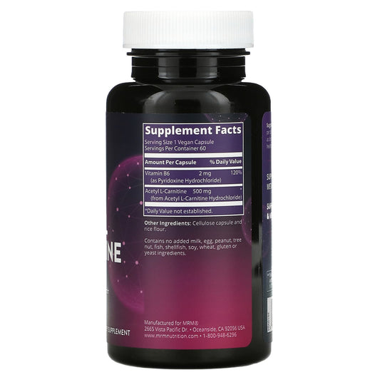 MRM Nutrition, Acetyl L-Carnitine, 60 Vegan Capsules