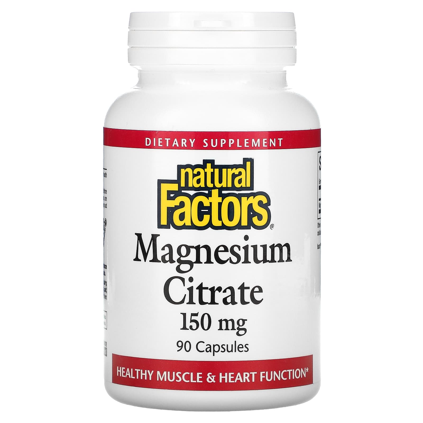 Natural Factors-Magnesium Citrate-150 mg-90 Capsules