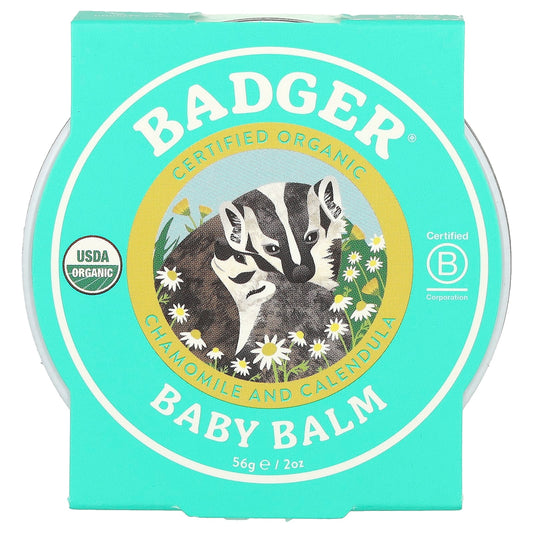 Badger Company, Organic Baby Balm, Chamomile and Calendula, 2 oz (56 g)