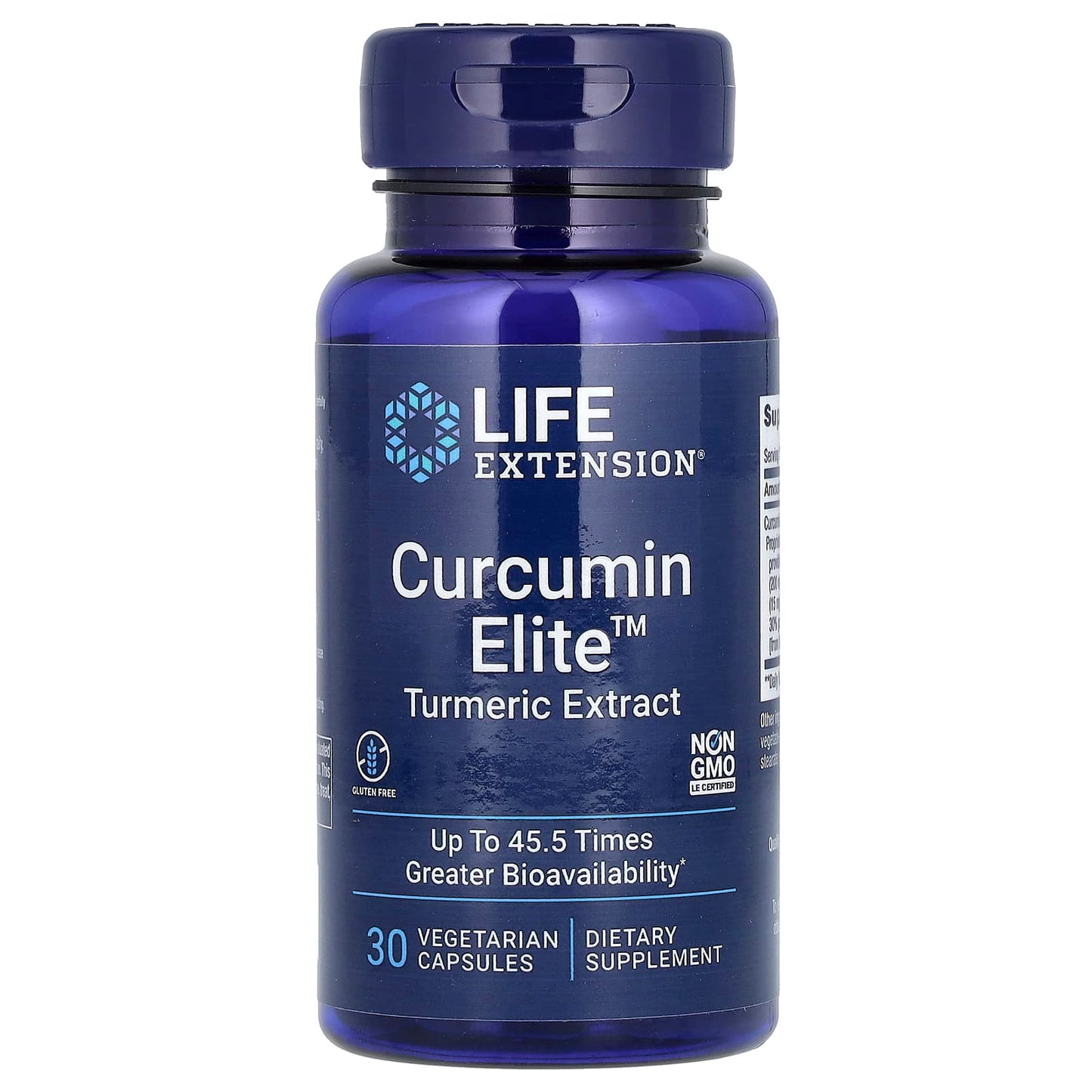 Life Extension-Curcumin Elite-Turmeric Extract-30 Vegetarian Capsules