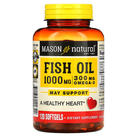 Mason Natural-Fish Oil-1,000 mg-120 Softgels