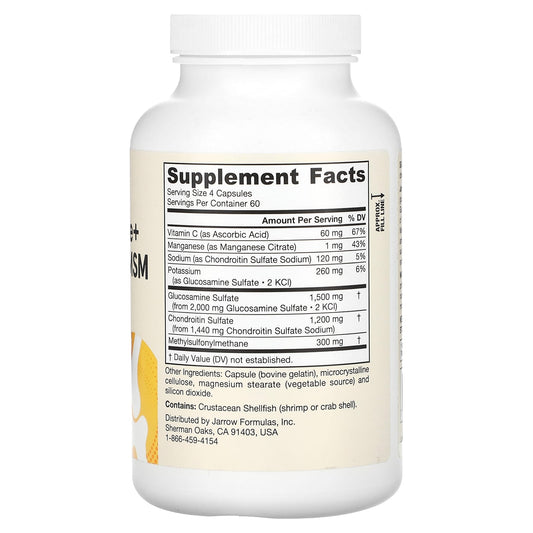 Jarrow Formulas, Glucosamine + Chondroitin + MSM, 240 Capsules