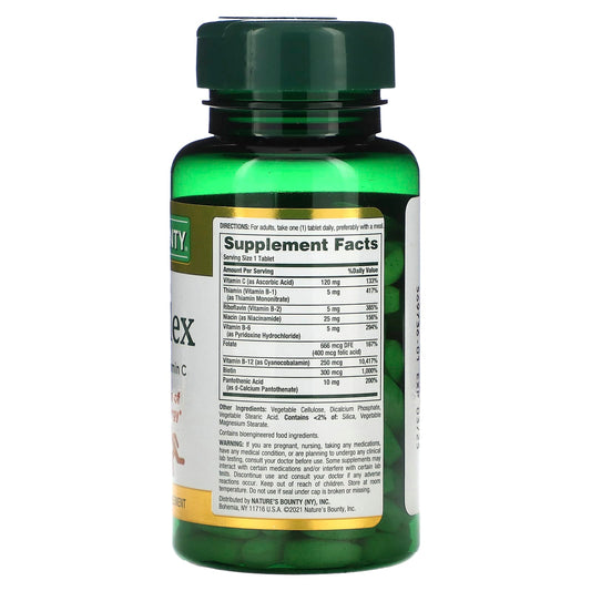 Nature's Bounty, B-Complex, Time Released, 125 Coated Tablets