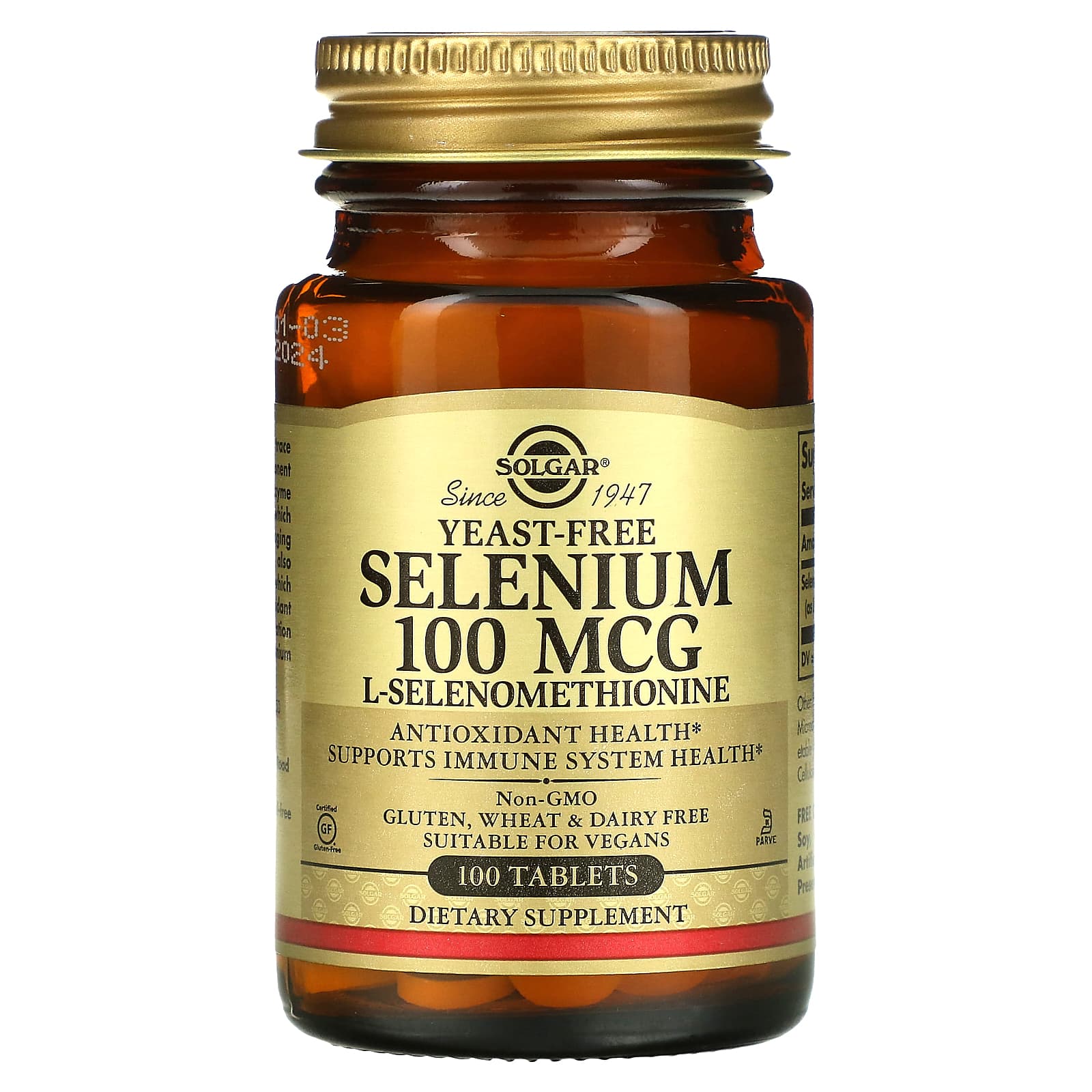 Solgar-Selenium-Yeast-Free-100 mcg-100 Tablets