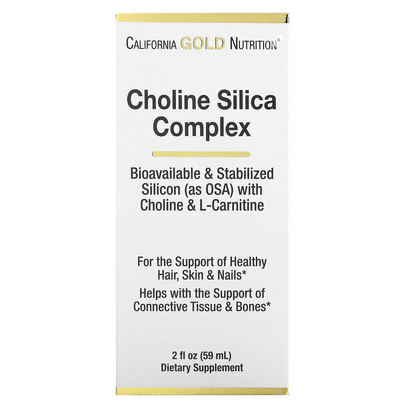 California Gold Nutrition-Choline Silica Complex-2 fl oz (59 ml)