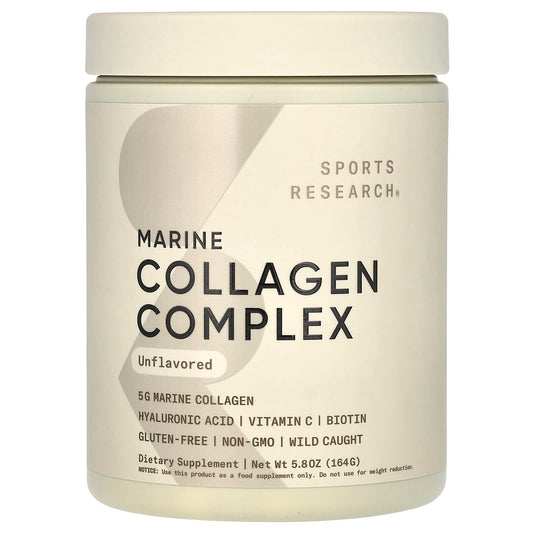 Sports Research-Marine Collagen Complex-Unflavored-5.8 oz (164 g)