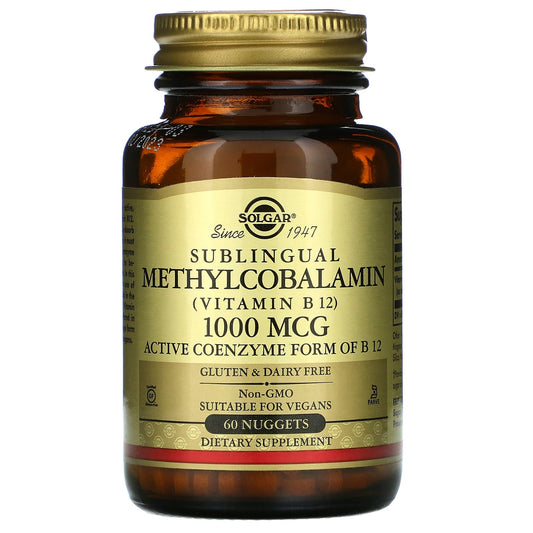 Solgar-Sublingual Methylcobalamin (Vitamin B12)-1,000 mcg-60 Nuggets