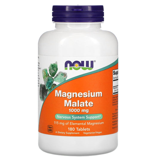 NOW Foods-Magnesium Malate-1,000 mg-180 Tablets