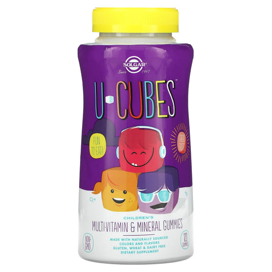 Solgar-U-Cubes-Children's Multi-Vitamin & Mineral Gummies-Cherry & Orange-120 Gummies