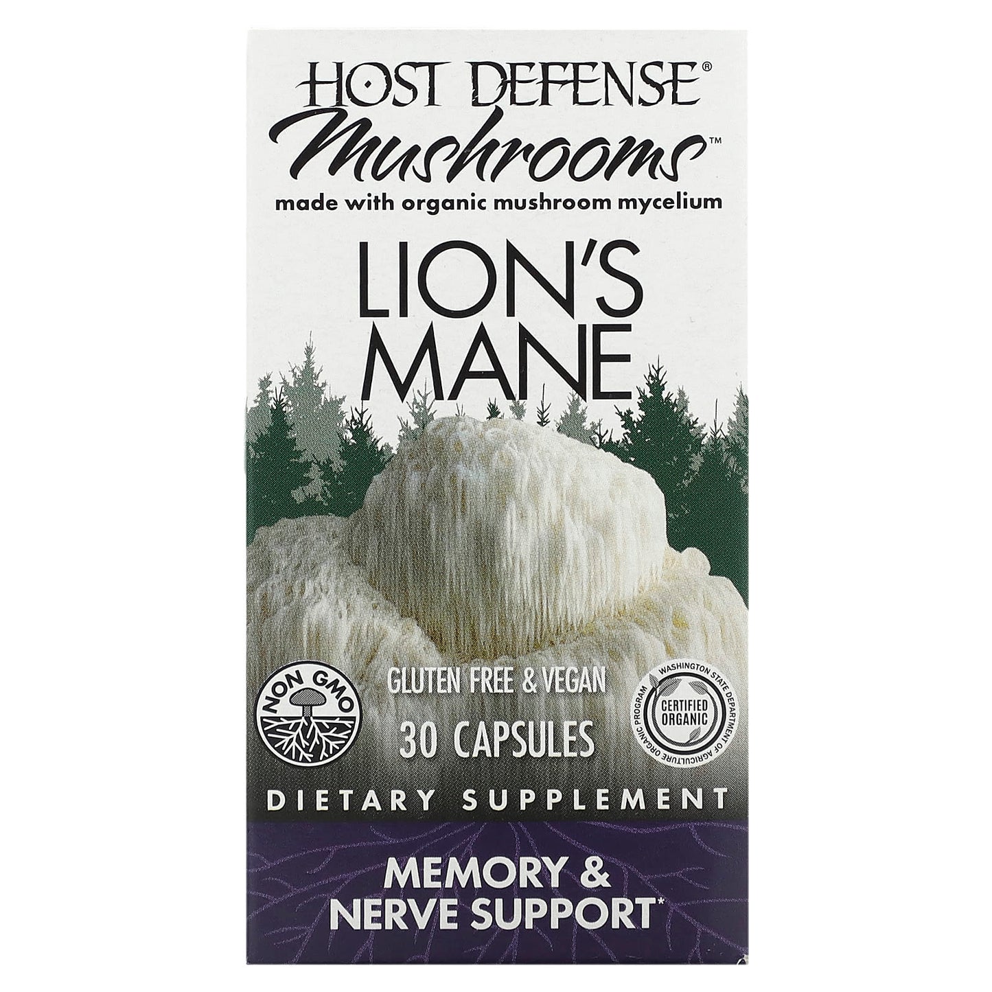Fungi Perfecti-Mushrooms-Lion's Mane-30 Capsules