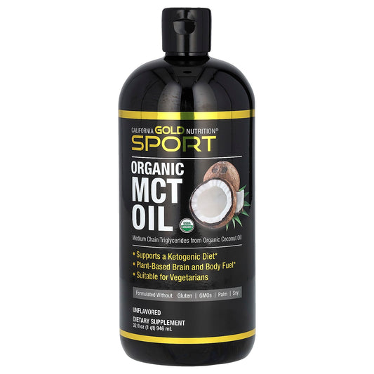 California Gold Nutrition-SPORT - Organic MCT Oil-32 fl oz (946 ml)