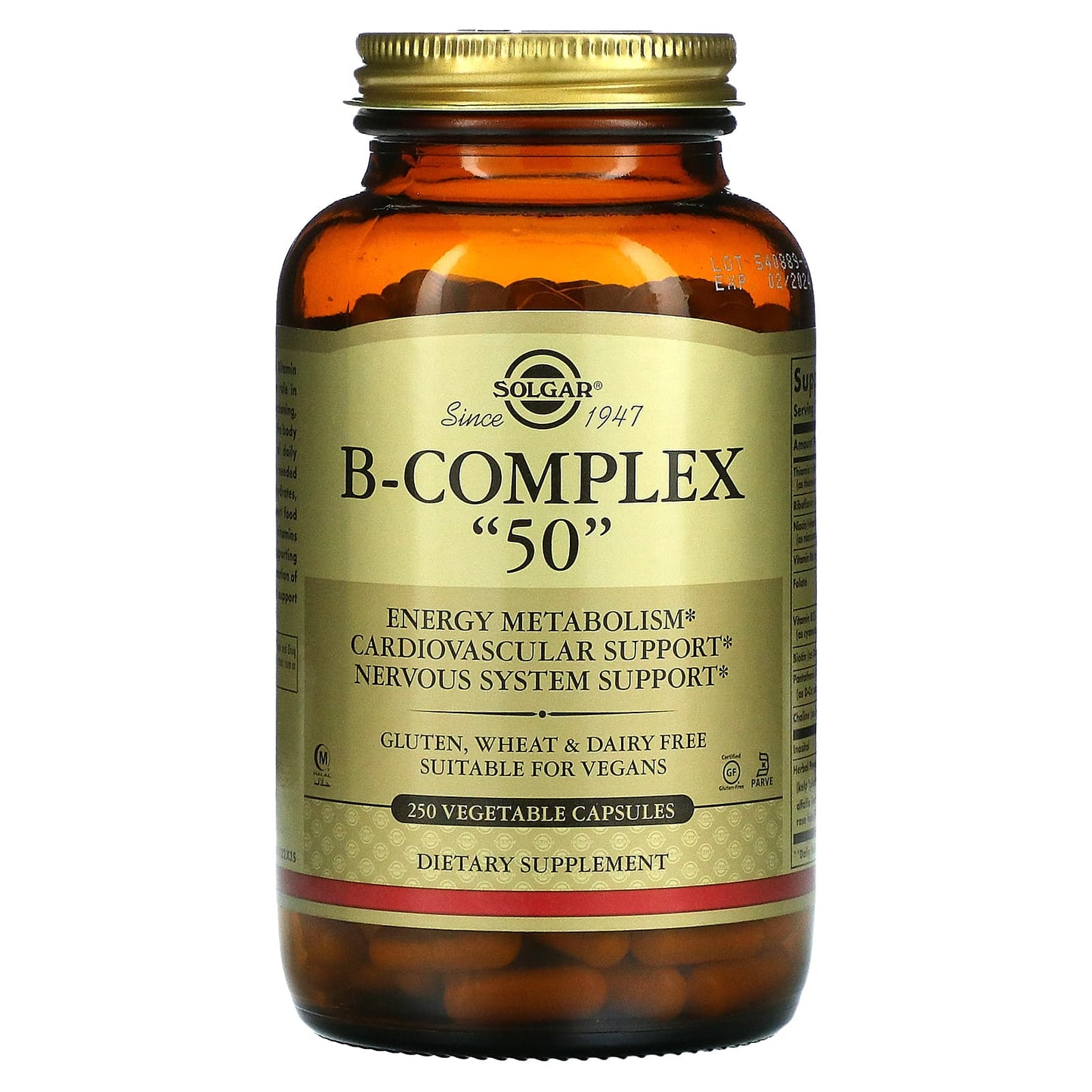 Solgar-B-Complex "50"-250 Vegetable Capsules